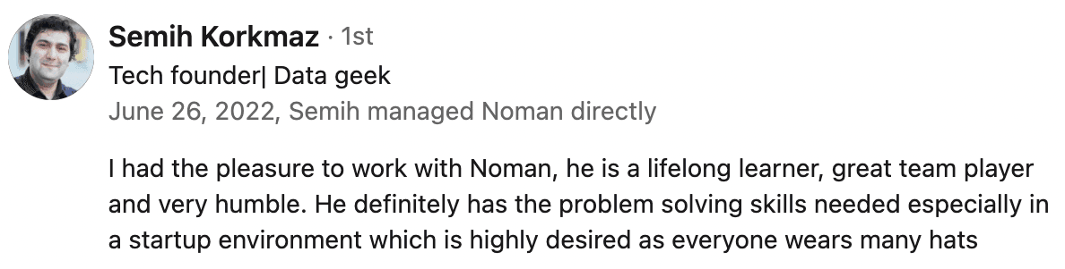 Upwork testimonial 2